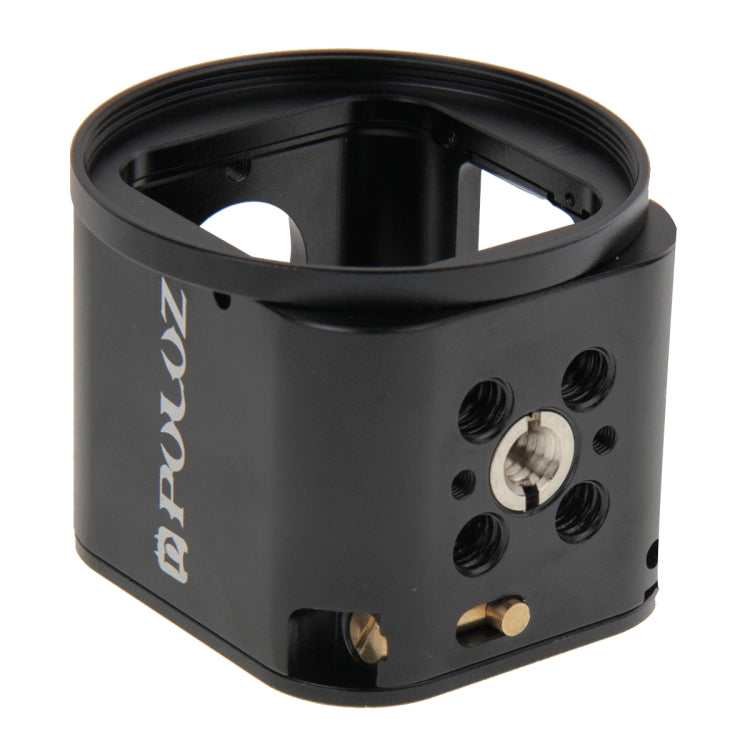 Boîtier de protection PULUZ en alliage d'aluminium usiné CNC avec clé métallique, bouchon d'objectif, vis et adaptateur pour trépied pour GoPro HERO5 Session / HERO4 Session / HERO Session. Compatible avec la HERO4 Session.