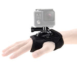 Support de paume de style gant à rotation 360° PULUZ pour GoPro, Insta360, DJI et autres caméras d'action.