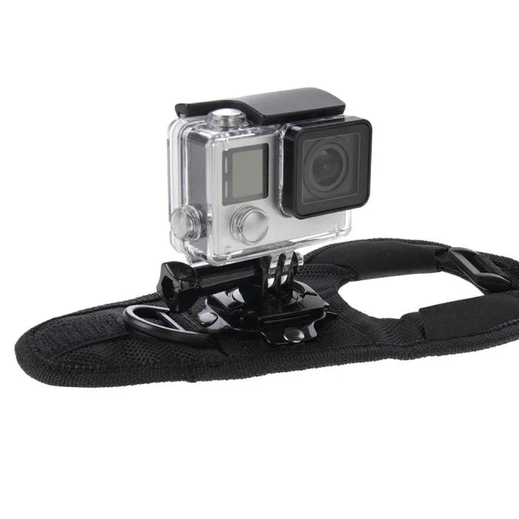 Support de paume de style gant à rotation 360° PULUZ pour GoPro, Insta360, DJI et autres caméras d'action.