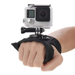 Support de paume de style gant à rotation 360° PULUZ pour GoPro, Insta360, DJI et autres caméras d'action.