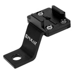 Support de fixation métallique PULUZ pour moto, compatible avec GoPro, Insta360, DJI et autres caméras d'action. Disponible en plusieurs couleurs : noir, argent, rouge, bleu et or.