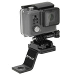 Support de fixation métallique PULUZ pour moto, compatible avec GoPro, Insta360, DJI et autres caméras d'action. Disponible en plusieurs couleurs : noir, argent, rouge, bleu et or.