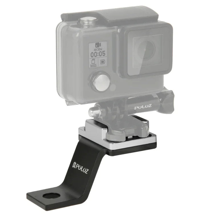 Support de fixation métallique PULUZ pour moto, compatible avec GoPro, Insta360, DJI et autres caméras d'action. Disponible en plusieurs couleurs : noir, argent, rouge, bleu et or.