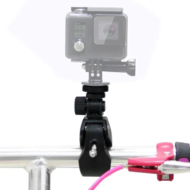Support de guidon PULUZ pour moto et vélo avec fixation pour trépied et vis, compatible avec GoPro, Insta360, DJI et autres caméras d'action, support allongé