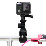 Support de guidon PULUZ pour moto et vélo avec fixation pour trépied et vis, compatible avec GoPro, Insta360, DJI et autres caméras d'action, support allongé