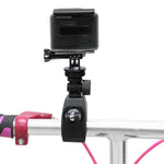 Support de guidon PULUZ pour moto et vélo avec fixation pour trépied et vis, compatible avec GoPro, Insta360, DJI et autres caméras d'action, support allongé