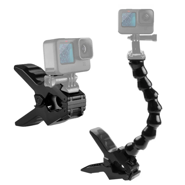 Support de fixation flexible PULUZ Jaws pour caméras d'action sportives GoPro, Insta360, DJI et autres caméras d'action.