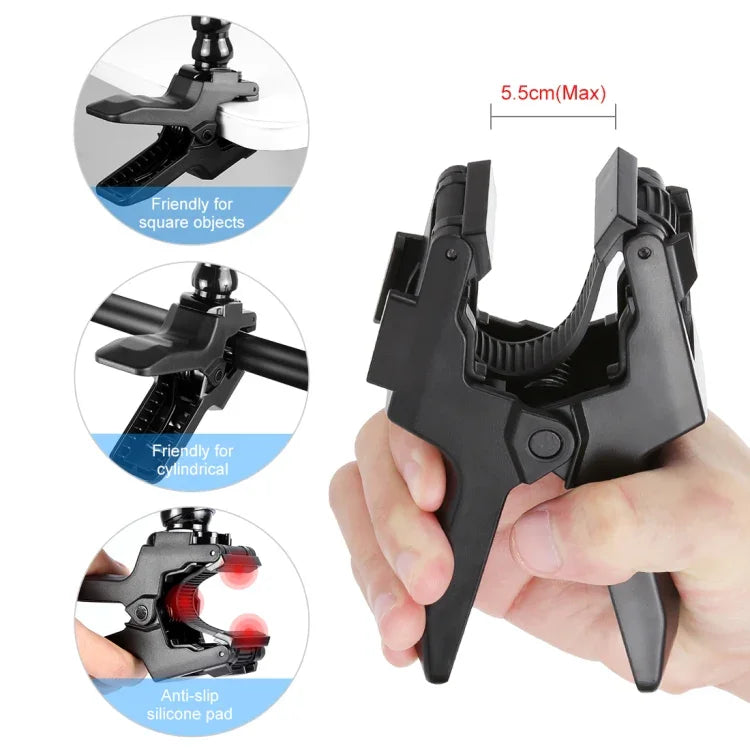 Support de fixation flexible PULUZ Jaws pour caméras d'action sportives GoPro, Insta360, DJI et autres caméras d'action.
