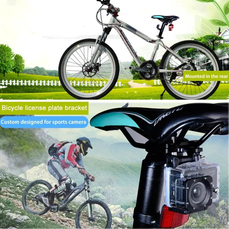 Support de selle de vélo en alliage d'aluminium PULUZ pour GoPro, Insta360, DJI et autres caméras d'action.