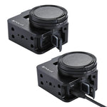 PULUZ Boîtier Coque en alliage d'aluminium CNC Cage de protection avec cadre d'assurance et objectif UV 52 mm pour GoPro HERO (2018) /7 Noir /6 /5, pour HERO6 /5 Cadre de traction, pour HERO5 Cadre de traction