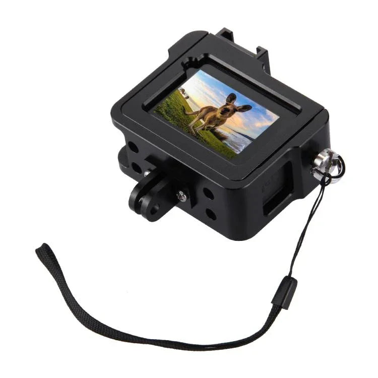 PULUZ Boîtier Coque en alliage d'aluminium CNC Cage de protection avec cadre d'assurance et objectif UV 52 mm pour GoPro HERO (2018) /7 Noir /6 /5, pour HERO6 /5 Cadre de traction, pour HERO5 Cadre de traction