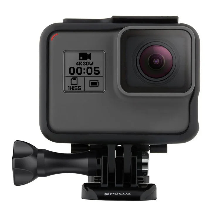 Boîtier de protection PULUZ en plastique ABS avec support et vis longue pour GoPro HERO (2018) /7 Noir /6 /5, pour GoPro HERO6 /5