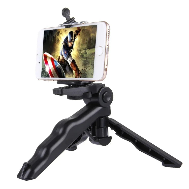 Support de trépied pliable PULUZ Grip avec adaptateur et vis pour GoPro, Insta360, DJI et autres caméras d'action, charge maximale : 2 kg