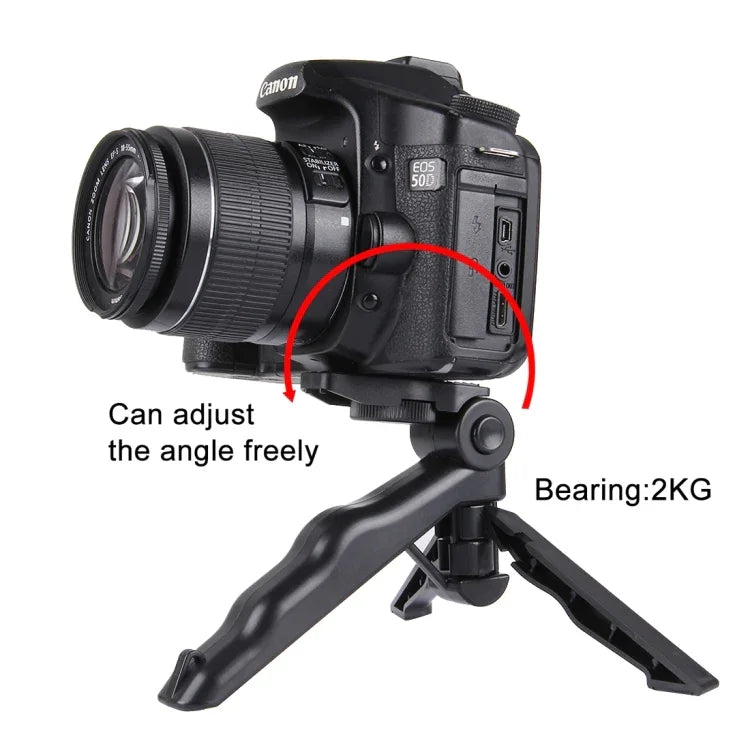 Support de trépied pliable PULUZ Grip avec adaptateur et vis pour GoPro, Insta360, DJI et autres caméras d'action, charge maximale : 2 kg