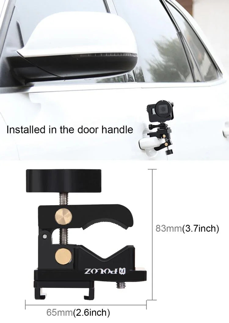 Support de fixation universel PULUZ en alliage d'aluminium pour GoPro, Insta360, DJI et autres caméras d'action.