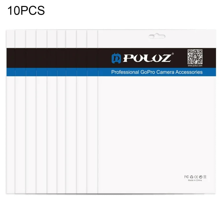Lot de 10 pochettes à bijoux PULUZ 33 cm x 23,5 cm avec trou de suspension, face avant transparente et fermeture éclair pour perles blanches (Taille : XL).