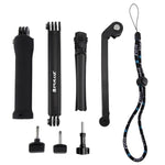 Trépied pliable PULUZ à 3 points d'appui avec perche à selfie et monopode extensible pour GoPro, Insta360 ONE R, DJI Osmo Action et autres caméras d'action, longueur : 20-58 cm