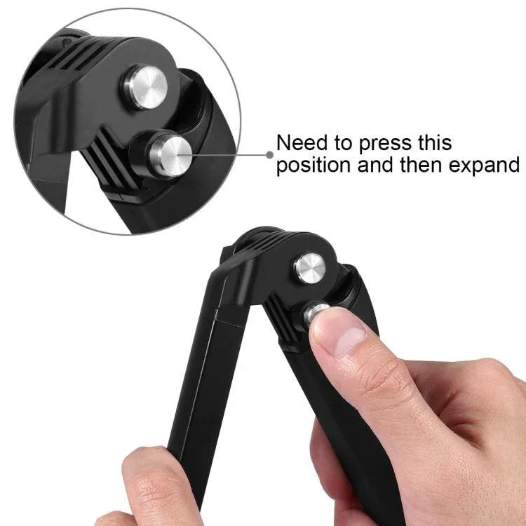Trépied pliable PULUZ à 3 points d'appui avec perche à selfie et monopode extensible pour GoPro, Insta360 ONE R, DJI Osmo Action et autres caméras d'action, longueur : 20-58 cm
