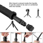 Trépied pliable PULUZ à 3 points d'appui avec perche à selfie et monopode extensible pour GoPro, Insta360 ONE R, DJI Osmo Action et autres caméras d'action, longueur : 20-58 cm