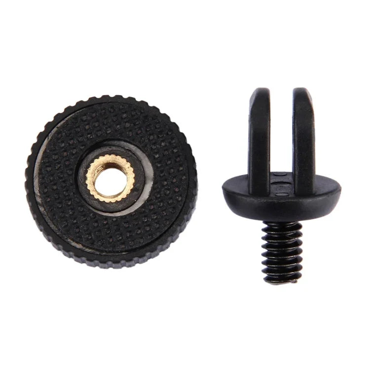 Adaptateur de fixation pour trépied PULUZ à vis 1/4 pouce pour GoPro, Insta360, DJI et autres caméras d'action. Diamètre du trou de vis : 5 mm. Diamètre du filetage : 3,3 cm.
