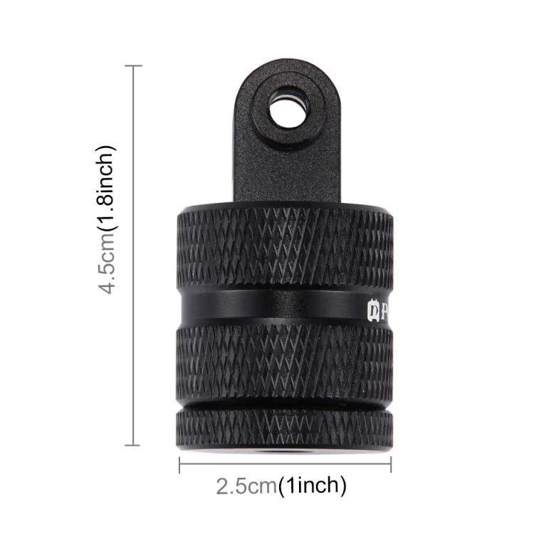 Adaptateur de trépied PULUZ à filetage 1/4 pouce, usiné CNC, compatible avec GoPro, Insta360, DJI et autres caméras d'action, longueur 1/4 pouce.