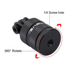 Adaptateur de trépied PULUZ à filetage 1/4 pouce, usiné CNC, compatible avec GoPro, Insta360, DJI et autres caméras d'action, longueur 1/4 pouce.