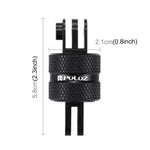 Bras d'extension pivotant CNC à rotation 360° PULUZ pour trépied, compatible avec GoPro, Insta360, DJI et autres caméras d'action, adaptateur d'extension