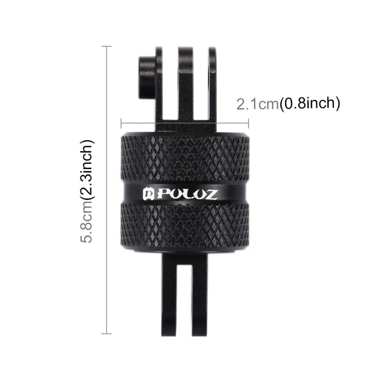 Bras d'extension pivotant CNC à rotation 360° PULUZ pour trépied, compatible avec GoPro, Insta360, DJI et autres caméras d'action, adaptateur d'extension