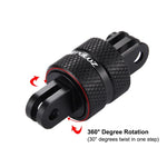 Bras d'extension pivotant CNC à rotation 360° PULUZ pour trépied, compatible avec GoPro, Insta360, DJI et autres caméras d'action, adaptateur d'extension