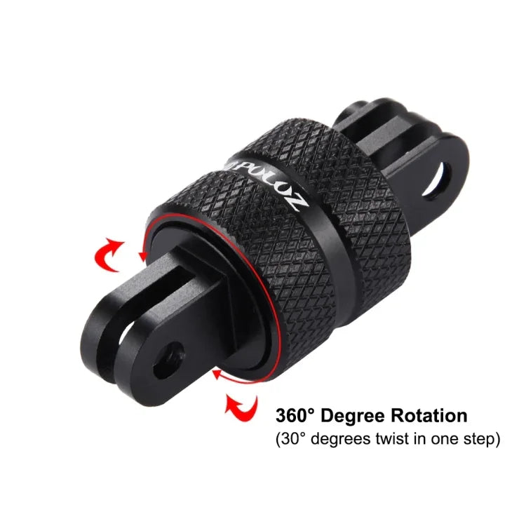 Bras d'extension pivotant CNC à rotation 360° PULUZ pour trépied, compatible avec GoPro, Insta360, DJI et autres caméras d'action, adaptateur d'extension