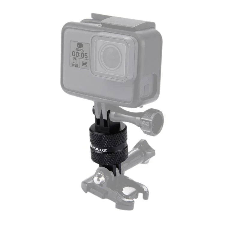 Bras d'extension pivotant CNC à rotation 360° PULUZ pour trépied, compatible avec GoPro, Insta360, DJI et autres caméras d'action, adaptateur d'extension