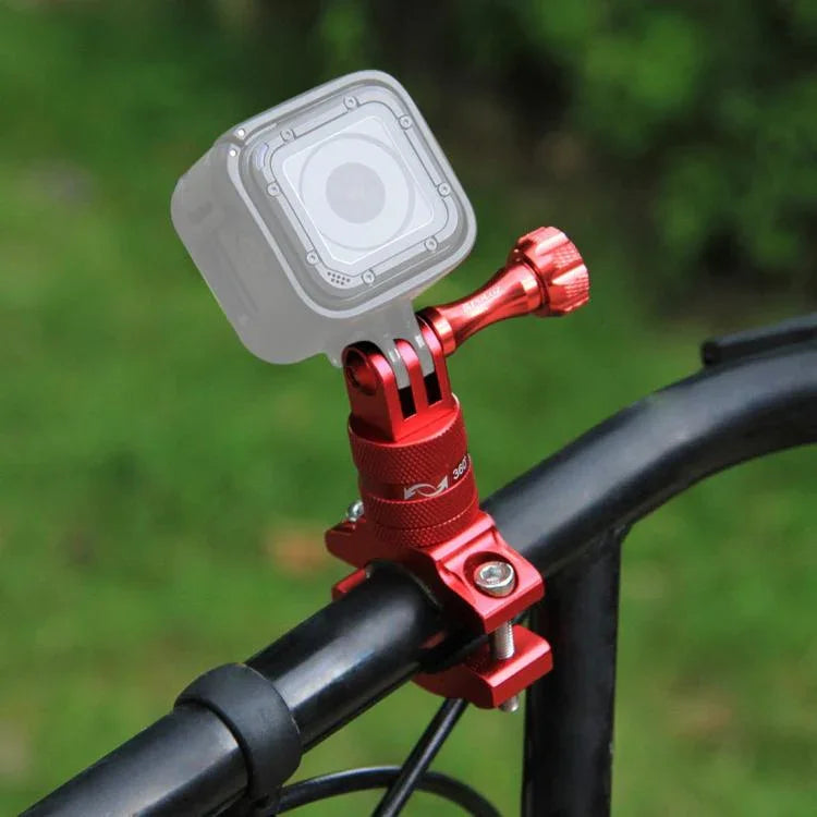 Support adaptateur de guidon de vélo en aluminium à rotation 360° PULUZ avec vis pour GoPro, Insta360, DJI et autres caméras d'action, en stock en Chine (rouge), en stock en Chine (bleu), support adaptateur de guidon 1
