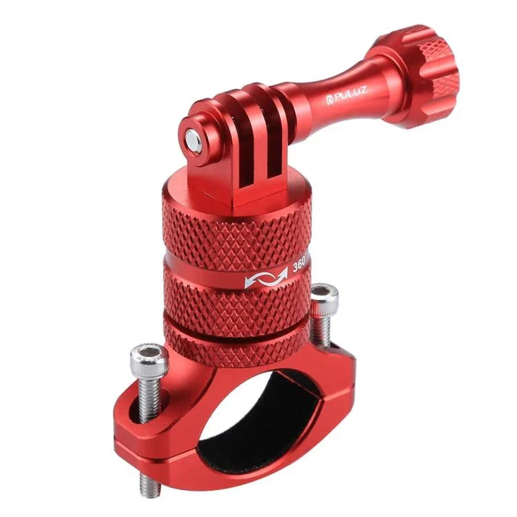Support adaptateur de guidon de vélo en aluminium à rotation 360° PULUZ avec vis pour GoPro, Insta360, DJI et autres caméras d'action, en stock en Chine (rouge), en stock en Chine (bleu), support adaptateur de guidon 1