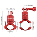 Support adaptateur de guidon de vélo en aluminium à rotation 360° PULUZ avec vis pour GoPro, Insta360, DJI et autres caméras d'action, en stock en Chine (rouge), en stock en Chine (bleu), support adaptateur de guidon 1