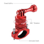 Support adaptateur de guidon de vélo en aluminium à rotation 360° PULUZ avec vis pour GoPro, Insta360, DJI et autres caméras d'action, en stock en Chine (rouge), en stock en Chine (bleu), support adaptateur de guidon 1