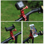 Support adaptateur de guidon de vélo en aluminium à rotation 360° PULUZ avec vis pour GoPro, Insta360, DJI et autres caméras d'action, en stock en Chine (rouge), en stock en Chine (bleu), support adaptateur de guidon 1