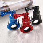 Support adaptateur de guidon de vélo en aluminium à rotation 360° PULUZ avec vis pour GoPro, Insta360, DJI et autres caméras d'action, en stock en Chine (rouge), en stock en Chine (bleu), support adaptateur de guidon 1