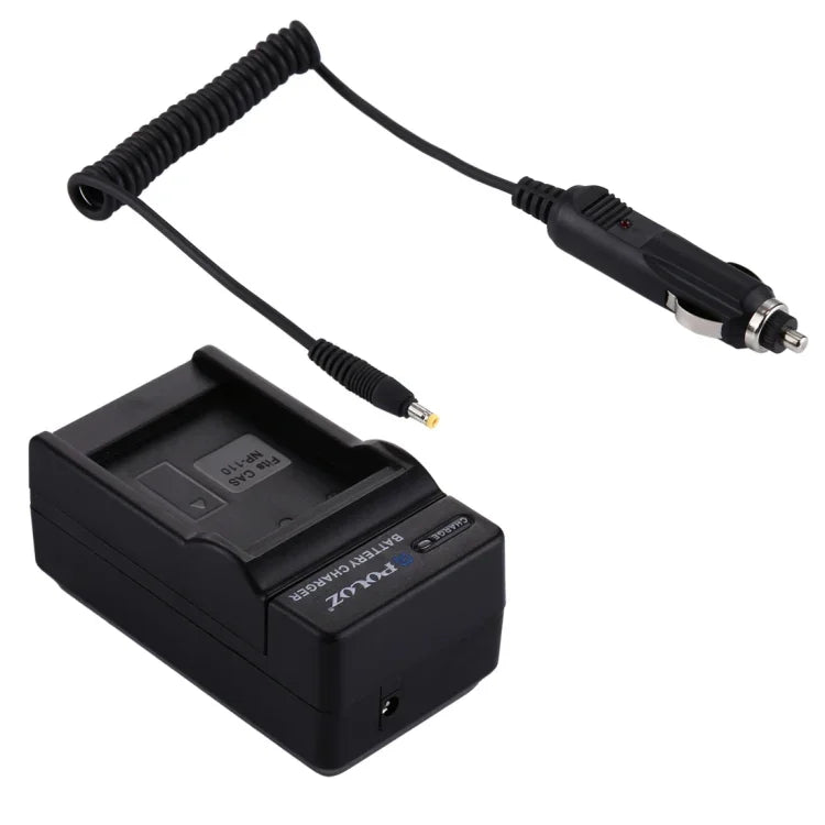 Chargeur de voiture PULUZ pour batterie d'appareil photo numérique Casio NP-110, chargeur de voiture NP-110