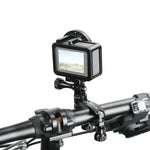 Support adaptateur de guidon de vélo en aluminium à rotation 360° PULUZ avec vis pour GoPro, Insta360, DJI et autres caméras d'action, support adaptateur de guidon 2