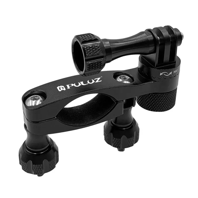 Support adaptateur de guidon de vélo en aluminium à rotation 360° PULUZ avec vis pour GoPro, Insta360, DJI et autres caméras d'action, support adaptateur de guidon 2