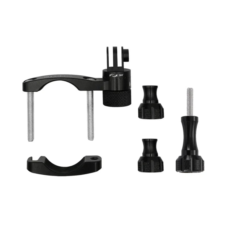 Support adaptateur de guidon de vélo en aluminium à rotation 360° PULUZ avec vis pour GoPro, Insta360, DJI et autres caméras d'action, support adaptateur de guidon 2