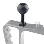 PULUZ Support à rotule en aluminium avec vis 1/4 pouce pour GoPro, Insta360, DJI et autres caméras d'action, diamètre : 2,5 cm, vis 1/4 pouce (noir), vis 1/4 pouce (bleu)