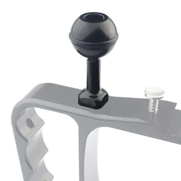 PULUZ Support à rotule en aluminium avec vis 1/4 pouce pour GoPro, Insta360, DJI et autres caméras d'action, diamètre : 2,5 cm, vis 1/4 pouce (noir), vis 1/4 pouce (bleu)