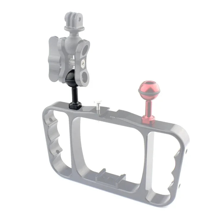 PULUZ Support à rotule en aluminium avec vis 1/4 pouce pour GoPro, Insta360, DJI et autres caméras d'action, diamètre : 2,5 cm, vis 1/4 pouce (noir), vis 1/4 pouce (bleu)