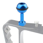 PULUZ Support à rotule en aluminium avec vis 1/4 pouce pour GoPro, Insta360, DJI et autres caméras d'action, diamètre : 2,5 cm, vis 1/4 pouce (noir), vis 1/4 pouce (bleu)