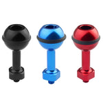 PULUZ Support à rotule en aluminium avec vis 1/4 pouce pour GoPro, Insta360, DJI et autres caméras d'action, diamètre : 2,5 cm, vis 1/4 pouce (noir), vis 1/4 pouce (bleu)