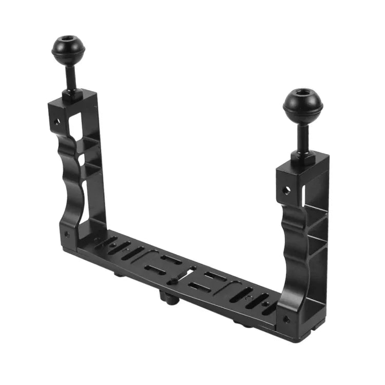 Support de lampe double portable réglable PULUZ en aluminium CNC pour GoPro, Insta360, DJI et autres caméras d'action, support de lampe double portable