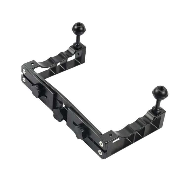 Support de lampe double portable réglable PULUZ en aluminium CNC pour GoPro, Insta360, DJI et autres caméras d'action, support de lampe double portable