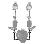 Support de lampe double portable réglable PULUZ en aluminium CNC pour GoPro, Insta360, DJI et autres caméras d'action, support de lampe double portable