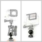 PULUZ – Adaptateur de support à rotule en aluminium CNC pour GoPro, Insta360, DJI et autres caméras d'action, diamètre : 2,5 cm, aluminium CNC (noir)